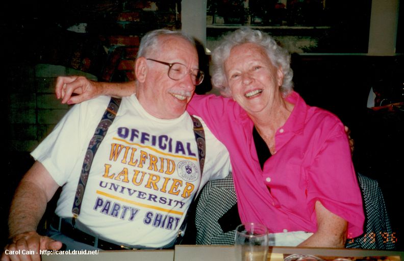 D'Arcy's father with his good friend and cousin Sheila