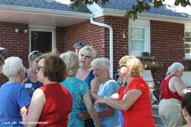 The Fishers and Lehmans mingle The Fishers and Lehmans mingle
