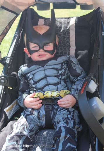 Batman in his Bat Stroller