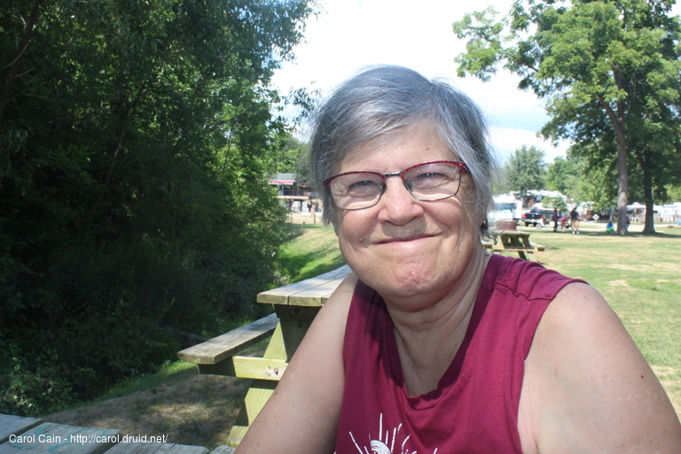 Carol having fun on Family Fun Day