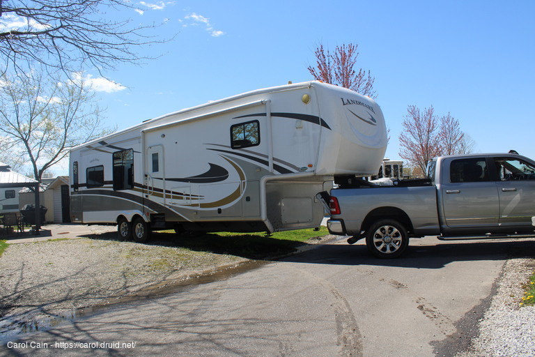 Backing into our spot in Wildwood Apr 19, 2024