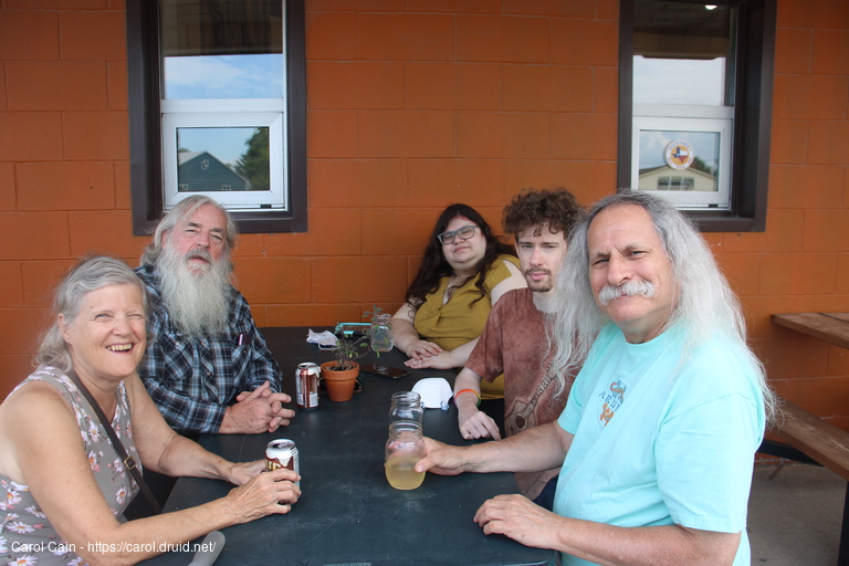 Carol, D'Arcy, Nicole, Mike and Jeremy at Traylor Parker's Real Texas BBQ