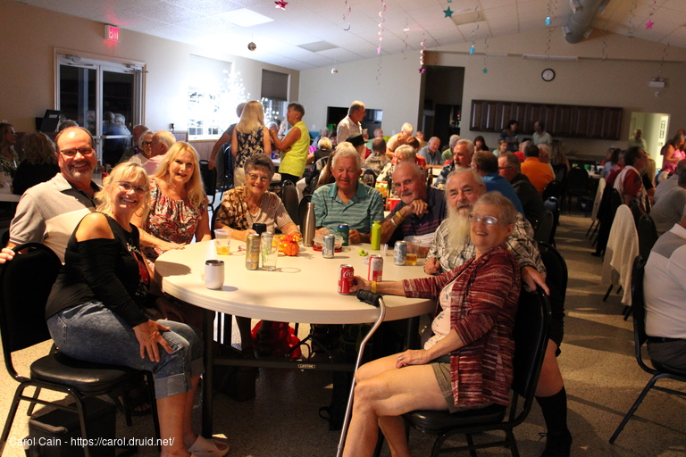Laurie, Robbie, Nancy, Rose, Ed, Neil, D'Arcy and Carol at the Pianomen concert at Wildwood 2023.09.30